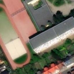 Sand Volleyball Court — aerial view