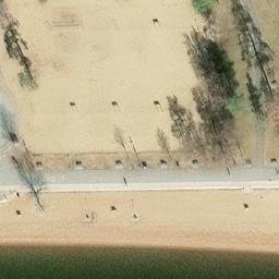 Skaha Beach Volleyball — aerial view