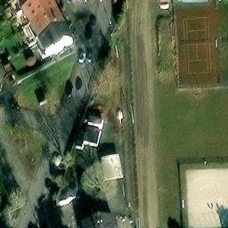 Sand Volleyball Court in Altrip, Baden-Württemberg — aerial view