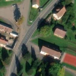 Volleyball Court near Oblajovice — aerial view