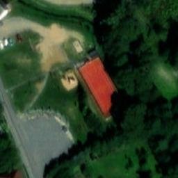 Volleyball Court near Hybrálec — aerial view