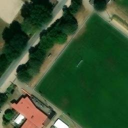 Sand Volleyball Court, Heidelberg — aerial view