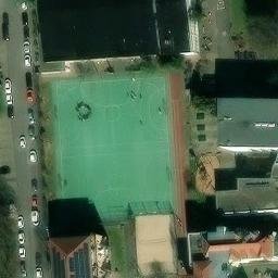 Sand Volleyball Court in Heidelberg, Baden-Württemberg — aerial view