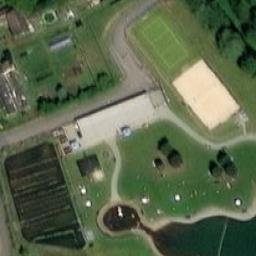 Sand Volleyball Court — aerial view