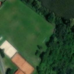 Volleyball Court near Žďárec — aerial view