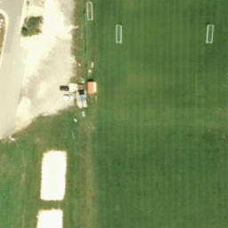 Sand Volleyball Court in Lauterhofen, Bayern — aerial view
