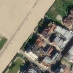 Sand Volleyball Court — aerial view