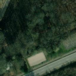Sand Volleyball Court in Merchweiler, Saarland — aerial view