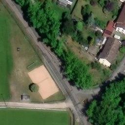 Sand Volleyball Court, Wendelstein — aerial view