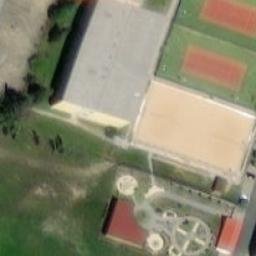 Sand Volleyball Court — aerial view