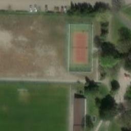 Sand Volleyball Court — aerial view