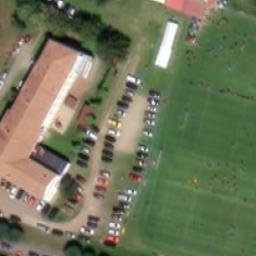 Sand Volleyball Court — aerial view