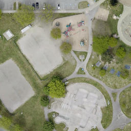 River Springs Beach Volleyball Court #2 — aerial view
