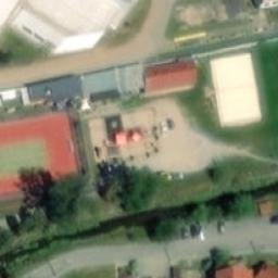 Sand Volleyball Court — aerial view