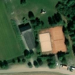 Sand Volleyball Court in Wettringen, Baden-Württemberg — aerial view