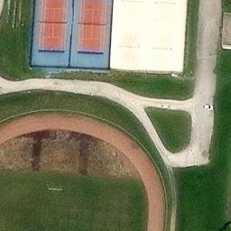 Sand Volleyball Court — aerial view