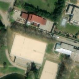 Sand Volleyball Court — aerial view