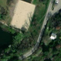 Sand Volleyball Court — aerial view