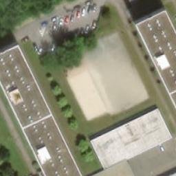 Sand Volleyball Court — aerial view