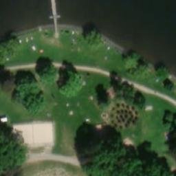 Sand Volleyball Court — aerial view