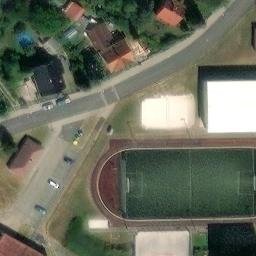 Sand Volleyball Court — aerial view