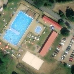 Sand Volleyball Court — aerial view