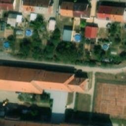Sand Volleyball Court — aerial view