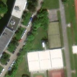 Sand Volleyball Court — aerial view