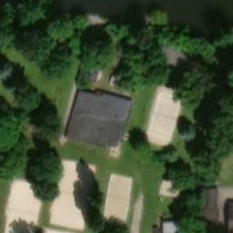 Sand Volleyball Court — aerial view