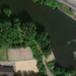 Sand Volleyball Court — aerial view