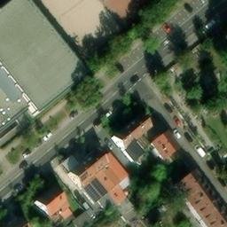Sand Volleyball Court, Germersheim — aerial view