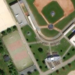 Sand Volleyball Court — aerial view