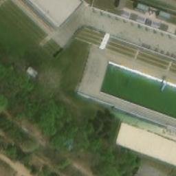Sand Volleyball Court — aerial view