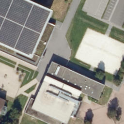 Sand Volleyball Court — aerial view
