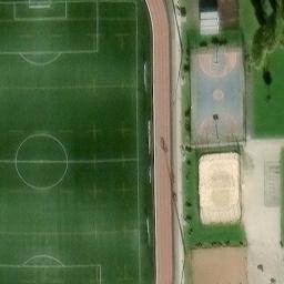 Sand Volleyball Court — aerial view