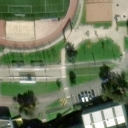 Sand Volleyball Court — aerial view