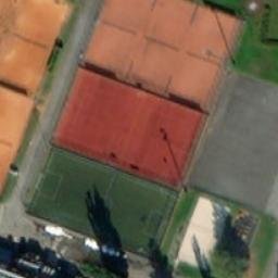 Sand Volleyball Court — aerial view