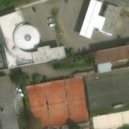 Sand Volleyball Court — aerial view