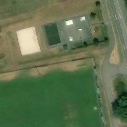 Sand Volleyball Court, Hambrücken — aerial view