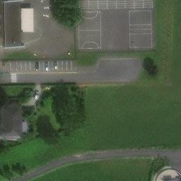 Asphalt Volleyball Court — aerial view