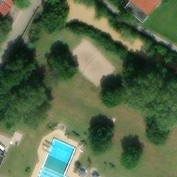 Sand Volleyball Court, Gemmingen — aerial view