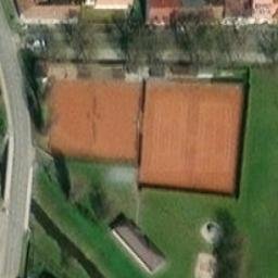 Volleyball Court near Bučovice — aerial view