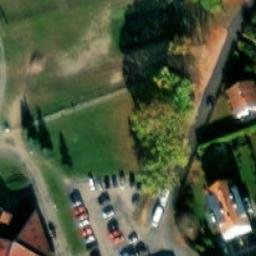 Sand Volleyball Court — aerial view