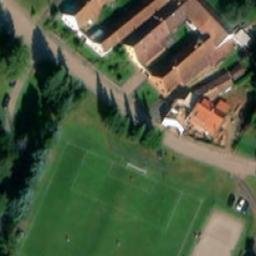 Volleyball Court near Jindřichův Hradec — aerial view