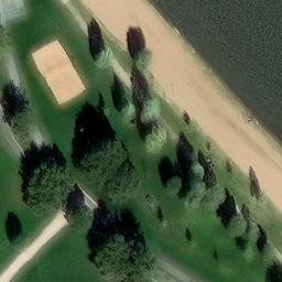 Sand Volleyball Court in Gunzenhausen, Bayern — aerial view