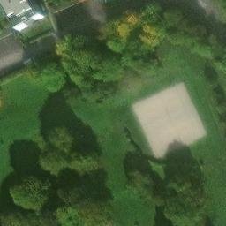 Sand Volleyball Court in Schwäbisch Hall, Baden-Württemberg — aerial view