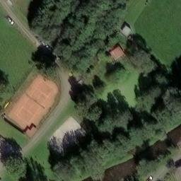 Volleyball Court near Lčovice — aerial view