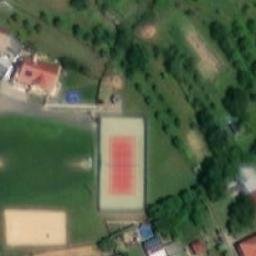Sand Volleyball Court — aerial view