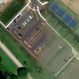 Volleyball Court near Vernon — aerial view