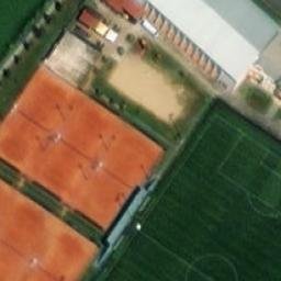 Sand Volleyball Court — aerial view